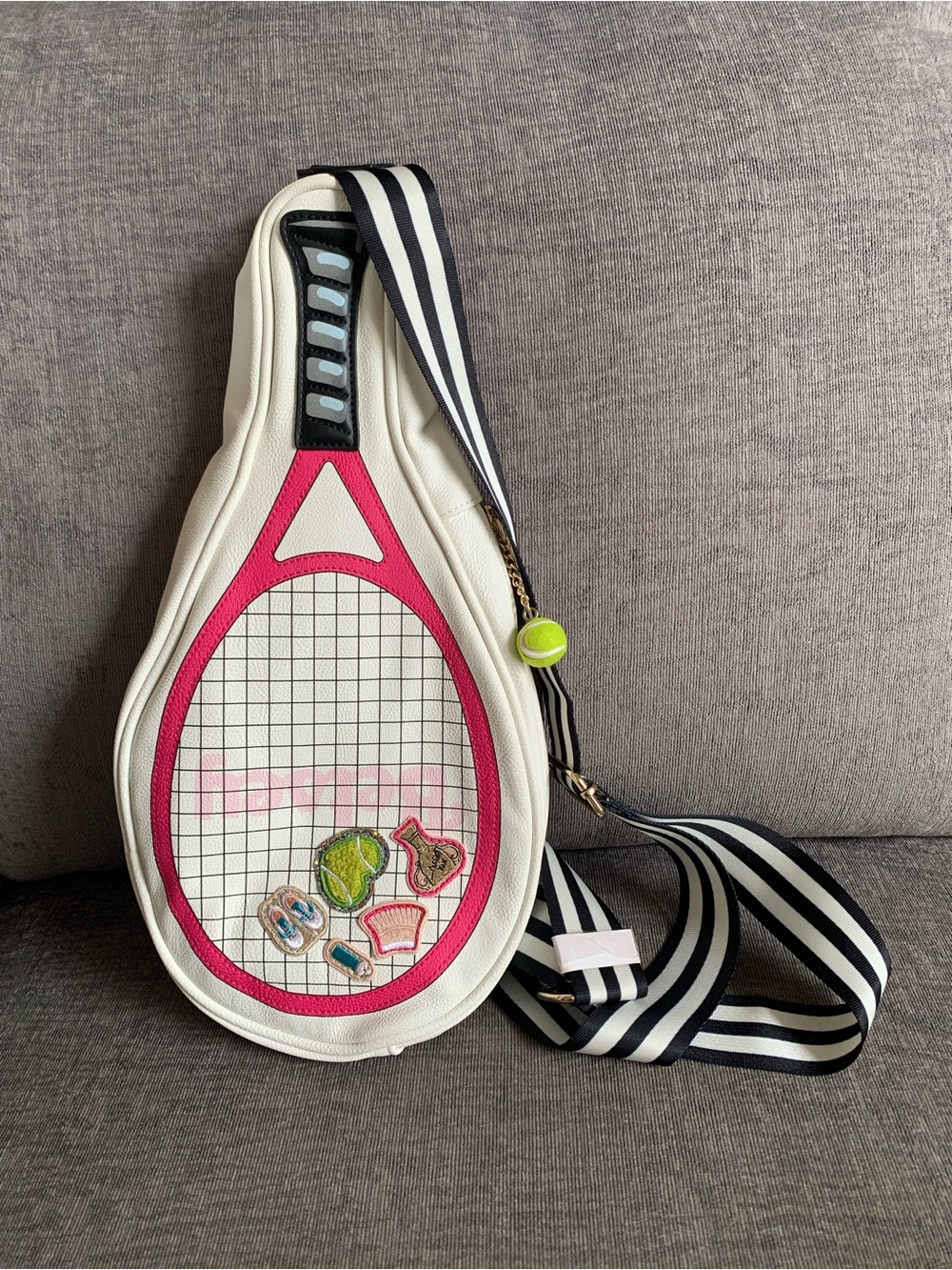 Betsey Johnson Kitsch Tennis Racket Crossbody Bag NWOT
